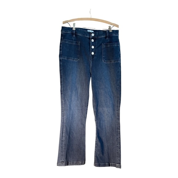 FRAME Le Crop Mini Boot Jeans | Dark Wash | Size 32 - Picture 1 of 4